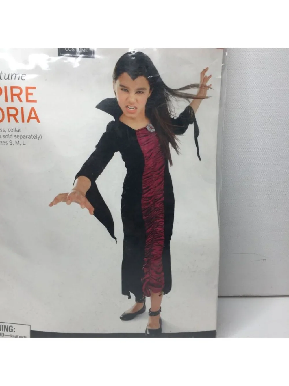 Vampire Victoria Black Costume Halloween Party Dress Youth Size Small S Child